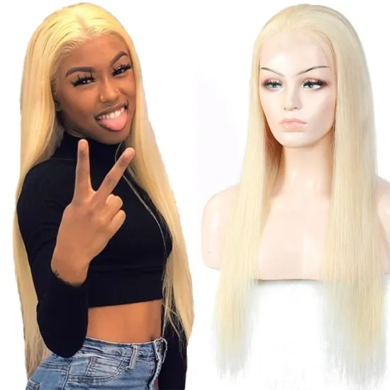 Wholesale Cheap Cuticle Aligned 613 Full Lace Wig Human Hair,10A Straight 613 Blonde Lace Front Wig HD Wig Vendors
