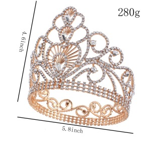 2018 Fashion Rhinestone Crown Gold For Party