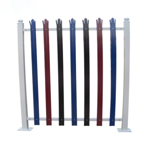 Colorful steel palisade fence