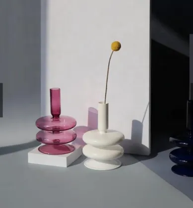 custom glass taper candle holders