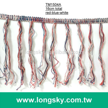 (#TM1504A) 2015 branded new European design 16cm long colored tassel fringe for dress