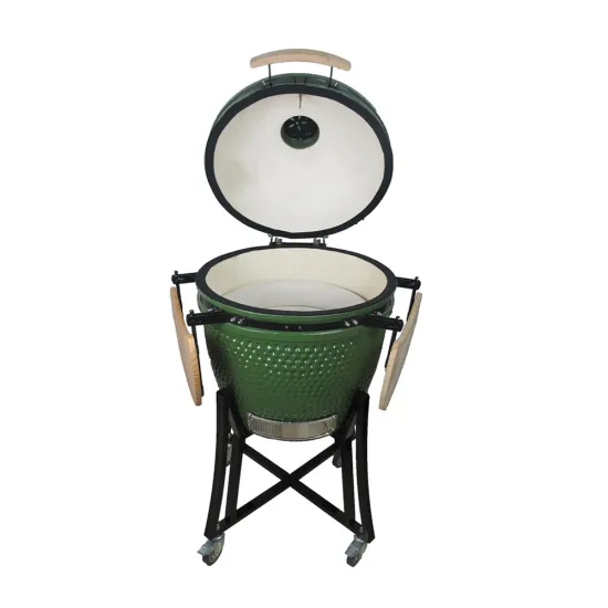 Steel Stand Trolley Smoker Ceramic Kamado Grill 32 Inch