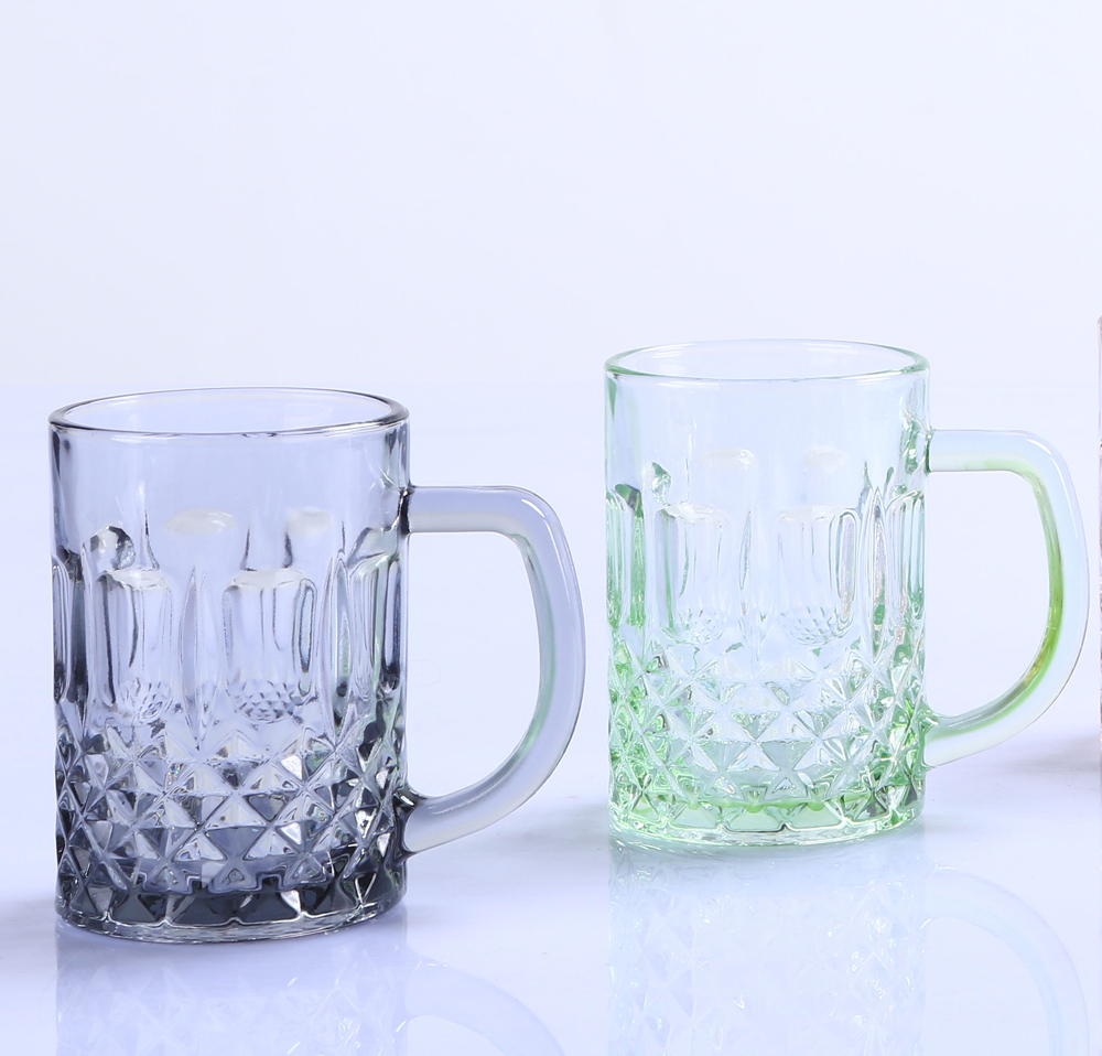 Br 9998coloured Water Glass Cups With Handle