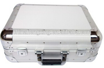 HX-BL63 Silver All Aluminum High-End Portable Tool Box Luxury Drawing Aluminum Sheet Instrument Box