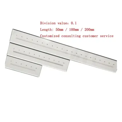 High Accuracy Precision Inspecting Ruler Cross Calibration Glass Ruler