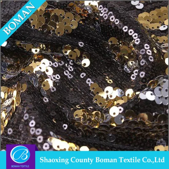 China Manufacturer 2015 new Wholesale Knitted sequin fabric indian