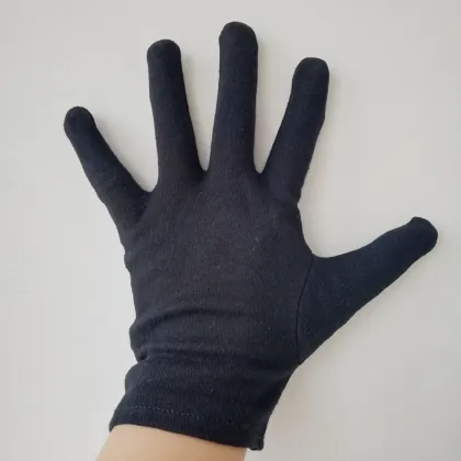black cotton gloves