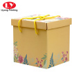 Caja de papel de embalaje de regalo cuadrado de cuatro colores