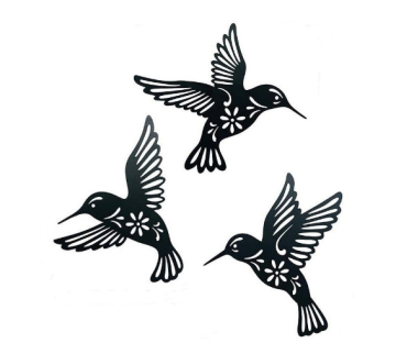 Σύγχρονη μέταλλο Hummingbird Wall Art