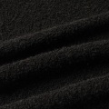 Jet Black Wool Mohair Loop Fleece Knit Fabric