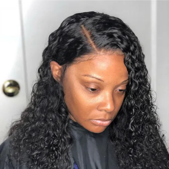 Wholesale Raw Indian Deep Wave Virgin Human Hair Wig Hd Lace Frontal Closure Wig Vendors Full Lace Closure Human Hair Wig Cheap