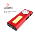 Luz de trabajo LED de bolsillo portátil magnético recargable USB