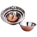 Rose gold color baking bowl set stainless steel