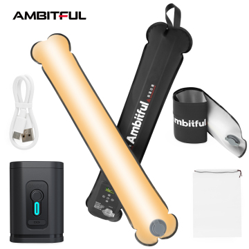 Ambitful GC12: Portable 2700K-6500K Light flessibile flessibile per fotografia esterna professionale e vlogging