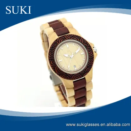 100% Handmade wooden watch Luxury Quartz wood watch