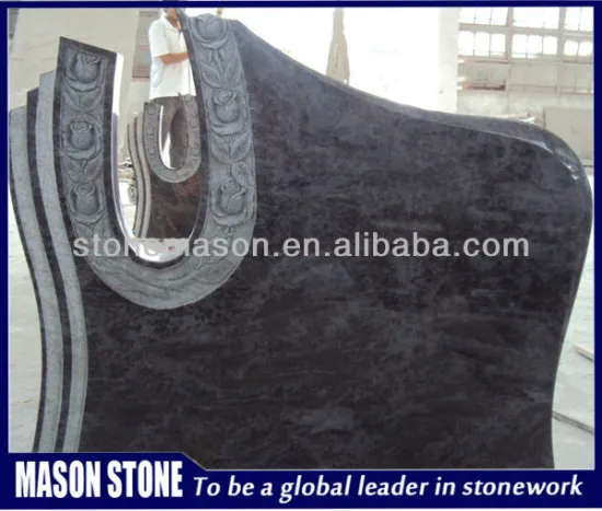 cheap unique blue pearl headstone design