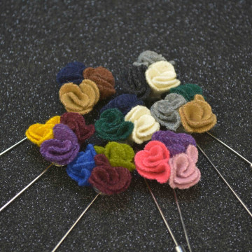 2016 fashion korean style men colorful wool fabric three colors brooch