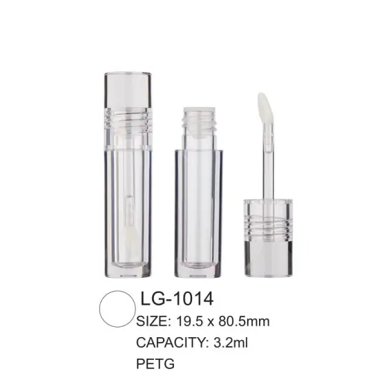 Round Plastic Empty Lipgloss Tube Packaging Bottle