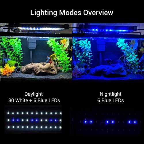 Freshwater Fish Tank Light with Adjustable Mounting Legs