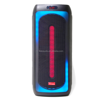 8 Inch Double BT Amplified Soundbox LED Flame Light