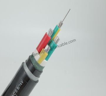 0,6/1kv PVC μονωμένο θωρακισμένο καλώδιο τροφοδοσίας 3 × 95+1 × 50