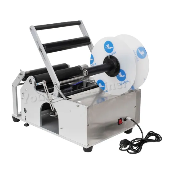New Semi-Automatic Desktop Label Printer for Beverages, Plastic, Glass Bottles, Stainless Steel Housing, and Food Cans