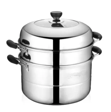 24cm-32cm Stainless Steel 3 layers Cooking Steamer Pot