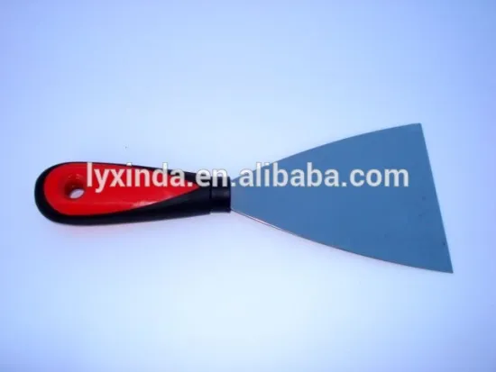 carbon steel mirror polishing putty knife with rubber/plastic handle