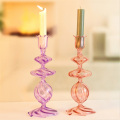 Nordic Vintage Tall Crystal Colored Glass Flower Vases