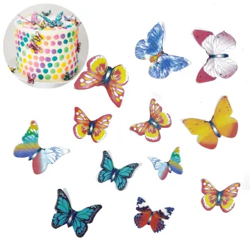 Edible Colorful Butterfly Wafer Rice Papers for Cake Decorating