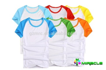 wholesale cheap custom blank scoop neck t shirt for sublimated printing 160g