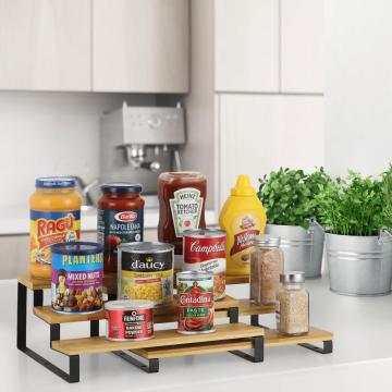 Organizador de estante de especias expandible de 4 paquetes para la cocina para la cocina