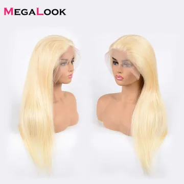 13X4 Pre Plucked Lace Wig Human Hair, Full Blonde 613 Human Hair Wig For Black Women