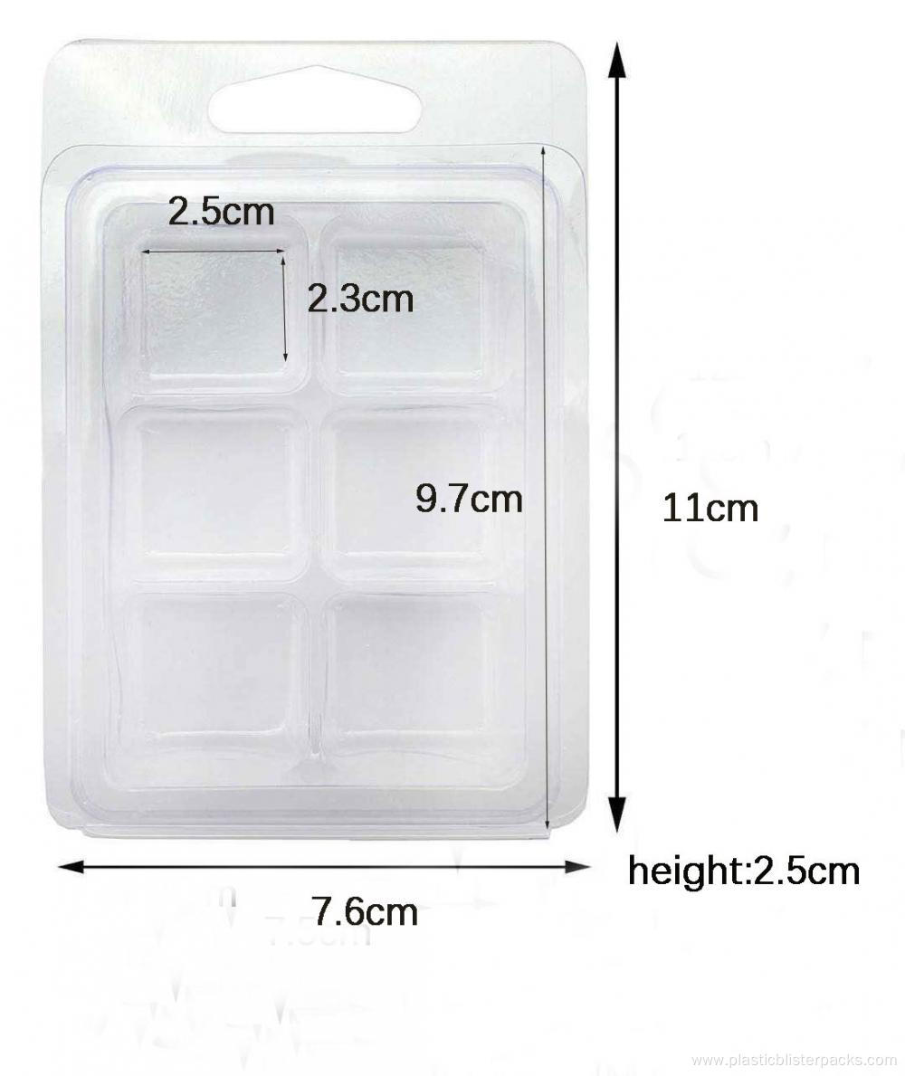 Plastic Clear Wax Melts Clamshell Packaging Box