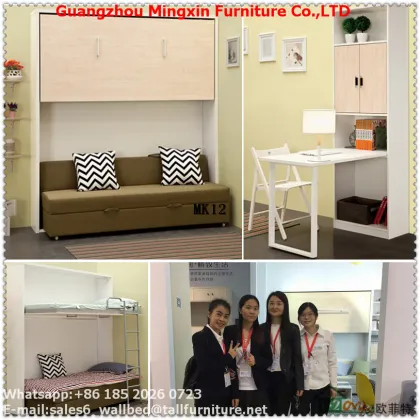 Trade Assurance bunk bed wood bunk bed with desk hidden bed frame