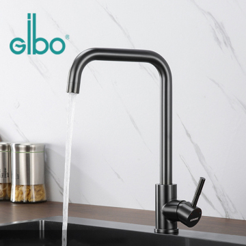 Black 304 Stainless Steel Sensor Kitchen Faucet