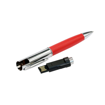 Leather business pen drive ballpoint pen