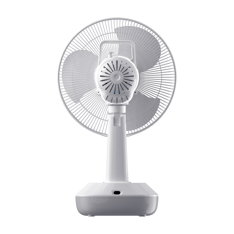 Rechargeable Pedestal Fan 12 inch Table Fan with LED Light