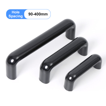 Black Oval U Bentuk Tarik Tarik untuk Jentera Tekstil - M8 Bakelite Tarik pemegang 180mm