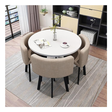 Retro Walnut Wood Round Tisch für moderne Geschäftsverhandlungen