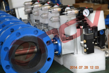 best price pneumatic normally closed double flanged butterfly valves