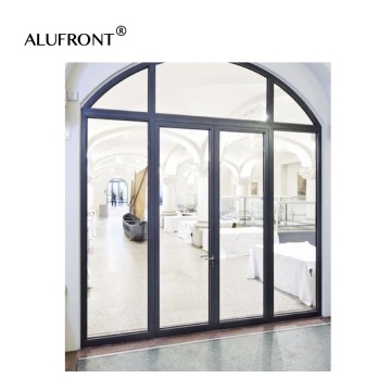 Black Heat Insulation Glazed Aluminum Sliding Glass Doors for Home