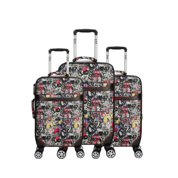 Comfortable And Durable Handle Custom Two Sided Trolly Bags Travel Bags Soft Luggage