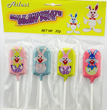 Wholesale 40g easter chocolate bunny pops