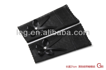 fingerless gloves lace sleeves oversleeve sleevelet with diamond and bow