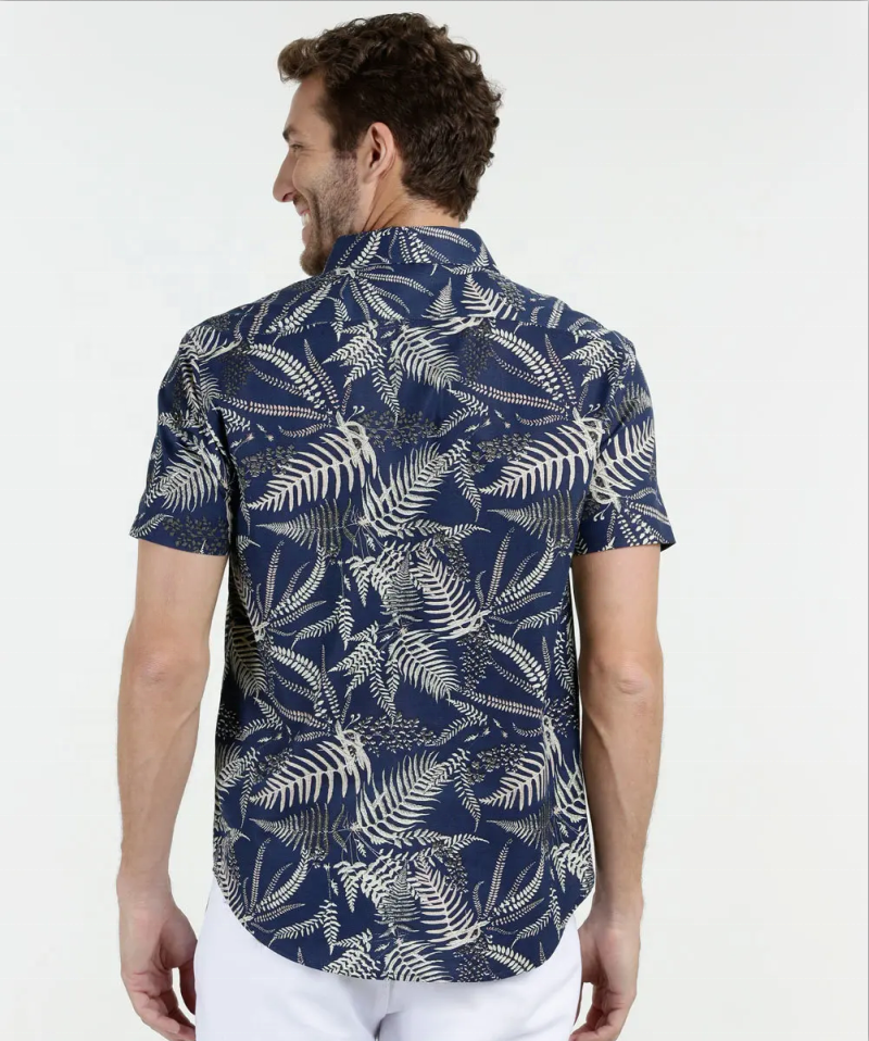 Hombre ropa tipo estampado floral camisa de vestir personalizada