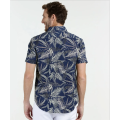 Camisa social personalizada com estampa floral de roupas masculinas