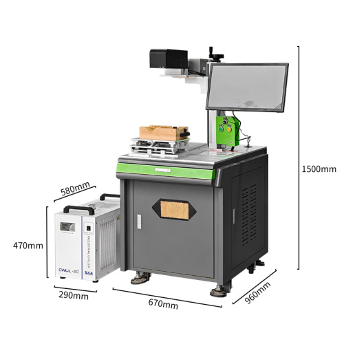 Máquina de marcação a laser UV Zixu Desktop 3D Galvo para decantador de vinho