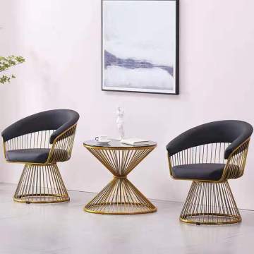 Fauteuil de restaurant créatif de luxe Nordic Light Iron Chair