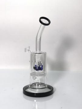 Cute animals glass bongs with a honeycomb percolator